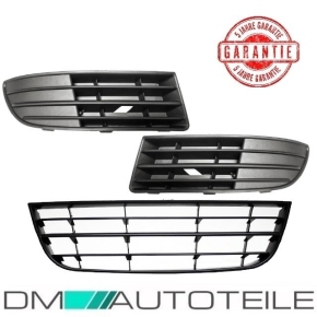 Set VW Polo 9N3 Front Grille lower Part central LH+RH Bj. 05-09