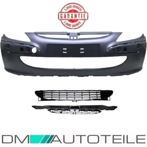 Set Peugeot 307 year 01-05 Front Bumper + Grille Cover +...