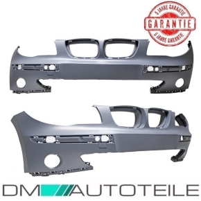 Set Stoßstange 04-07 vorne oben ohne SRA+Spoiler geriffelt passt für BMW 1er E87