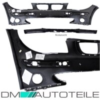 Set BMW 1-Series E87 E81 Front Bumper primed for Fogs + Spoi