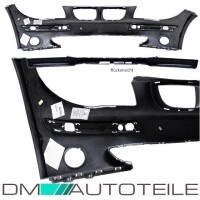 Set BMW 1-Series E87 Front Bumper primed for Fogs w/o SRA +S