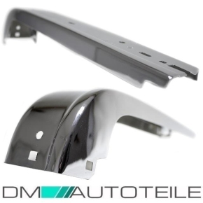 Set BMW 3-Series E30 Bumper Trims Rear Leiste Central +Corner RH+LH included Chrome Year 82-87