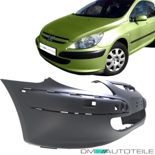 Peugeot 307 Front Bumper 01 05 Primed Without Headlamp Washer