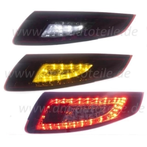 Porsche 997 LED rear lights Set clear glass red smoke...