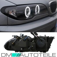 Coupe Convertible CCFL headlights Set Black 03-07 Facelift f