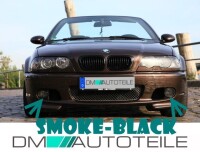 FRONT BUMPER Fits on E46 COUPE CONVERTIBLE+FOG LIGHTS SMOKE 