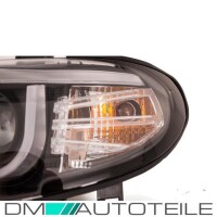 Set 3U LED headlights Set black + xenon bulbs 8500K Set fits