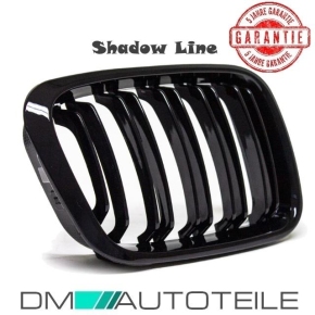 Sport Doppelsteg-Kühlergrill für BMW 3er E46 Vorfacelift in Schwarz Glanz