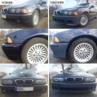 SPORT FRONT BUMPER SEDAN WAGON FITS ON BMW E39 +FOG LIGHTS f