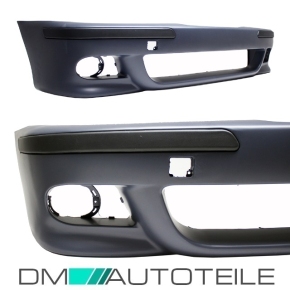 Set BMW E39 Sport look Front Bumper primed not ready for headlight washer + Park assist + bolts