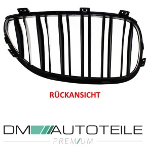 Doppelsteg-Kühlergrill für BMW 5er E60 / E61 auch LCI in Schwarz Glanz