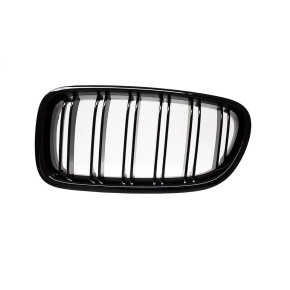 Kühlergrill Grill Doppelsteg für BMW 5er F10 F11 auch M M5 Schwarz Glanz Set