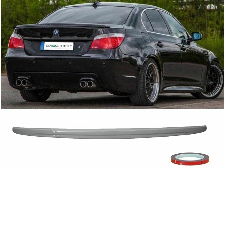 Roof Rear Lip Boot Trunk Spoiler primed + 3M Tape fits on BMW E60 all Models