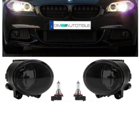 Set of Fog Lights smoked Black + H11 fits BMW M-Sport F10 F11 F22 F23 E92 E93 X5