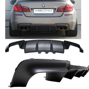 Rear Diffusor Black Bumper fits on BMW F10 F11 M-Sport Duplex 4 Tips Tail Pipes