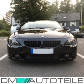 Performance Doppelsteg-Kühlergrill für BMW E63 / E64 in Schwarz Glanz