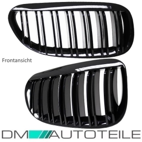 SET Dual Slat Front Grille Black Gloss Performance fits on BMW E63 E64 02-10