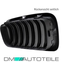 Set Dual Slat Front Kidney Grille Black Gloss fits BMW 7-Ser