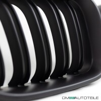 2x Kidney Front Grille Dual Slat SET Black Matt fits on BMW 