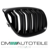 2x Kidney Front Grille Dual Slat SET Black Matt fits on BMW 