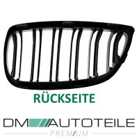 2x Kidney Front Grille Dual Slat SET Black Matt fits on BMW 