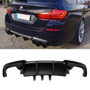 Umbau Diffusor Carbon hochglanz 4-Rohr passend für BMW 5er F10 F11 mit M-Paket Performance +ABE