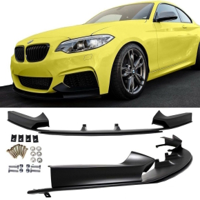 SPORT-Performance Front SPOILER SPLITTER Black MATT fits on BMW F22 F23 M BUMPER