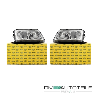 Hella Halogen H7/H4 FF Scheinwerfer SET passt für Audi A3 (8L1) ab 1996-2000