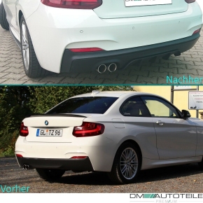 Sport-Performance Heck-Diffusor / Ansatz 2-Rohr Links für BMW 2er F22 / F23 mit M-Paket / ABE 