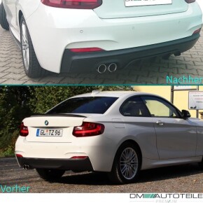 Sport-Performance Heck-Diffusor / Ansatz 2-Rohr Links für BMW 2er F22 / F23 mit M-Paket / ABE 