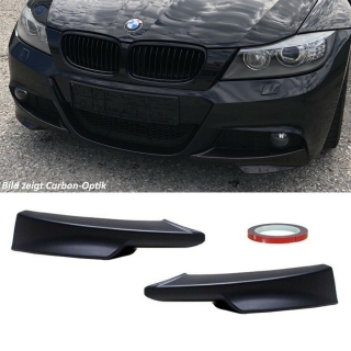 Flaps / Stoßstangenspoiler / Frontlippe für BMW E90 / E91 LCI Facelift mit M-Paket in Schwarz Matt
