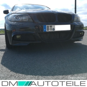 Flaps / Stoßstangenspoiler / Frontlippe für BMW E90 / E91 LCI Facelift mit M-Paket in Schwarz Matt