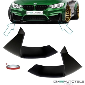 Sport-Performance Flaps SET Black Splitter Spoiler fits BMW M3 F80 M4 F82 Bumper