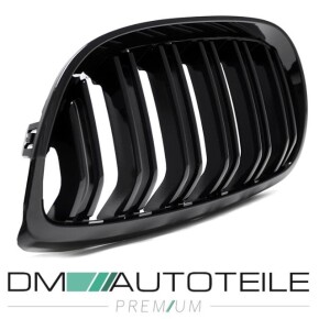 Doppelsteg-Kühlergrill für BMW 3er E92 / E93 Vorfacelift in Schwarz Glanz 