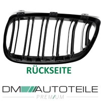 Set Kidney Front Grille Dual Slat Black Gloss fits on BMW E9