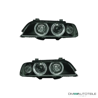 Original Hella Scheinwerfer SET Halogen passt für BMW 5er E39 ab 1995-2004