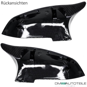 Spiegelkappen SET Echt Carbon Glanz passend für BMW F10 F11 F07 F18 F06 F12 F13