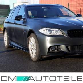 Sport-Performance Seitenschwelleransatz SET mit Folie für BMW 5er F10 / F11 mit M-Paket in Schwarz Matt