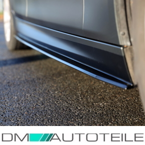 Sport-Performance Seitenschwelleransatz SET mit Folie für BMW 5er F10 / F11 mit M-Paket in Schwarz Matt