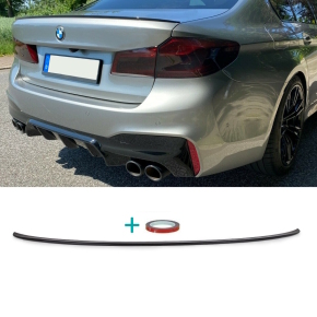 Sport-Sport-Performance Rear Trunk Lip Roof Spoiler Black Gloss + 3M fits on BMW G30 M
