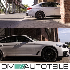 Sport-Performance Seitenschweller Ansatz SET mit Folie für BMW 5er G30 / G31 mit M-Paket in Schwarz Matt mit ABE