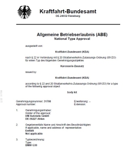 Sport-Performance Seitenschweller Ansatz SET mit Folie für BMW 5er G30 / G31 mit M-Paket in Schwarz Matt mit ABE