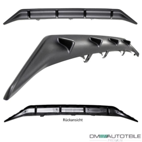 Sport-Performance Heck-Diffusor / Ansatz für BMW 5er G30 / G31 mit M-Paket in Schwarz Matt + ABE