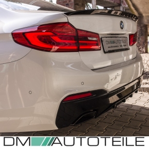Sport-Performance Heck-Diffusor / Ansatz für BMW 5er G30 / G31 mit M-Paket in Schwarz Matt + ABE