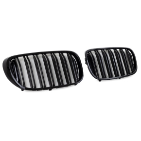 SET Kidney Front Grille Dual Slat Kit Black Gloss fits on BMW 7` G11 G12 2014>