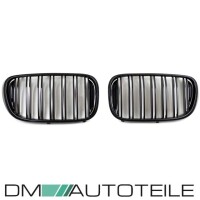 SET Kidney Front Grille Dual Slat Kit Black Gloss fits on BM