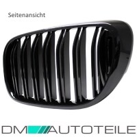 SET Kidney Front Grille Dual Slat Kit Black Gloss fits on BM