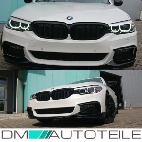 Performance Doppelsteg Kühlergrill für BMW 5er G30 / G31 in Schwarz Glanz 