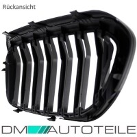 SET Kidney Front Grille Dual Slat Black Gloss fits on BMW 5-