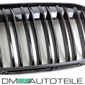 SET Kidney Front Grille Dual Slat Kit Black Gloss for BMW X1 F48 up Year 2014>